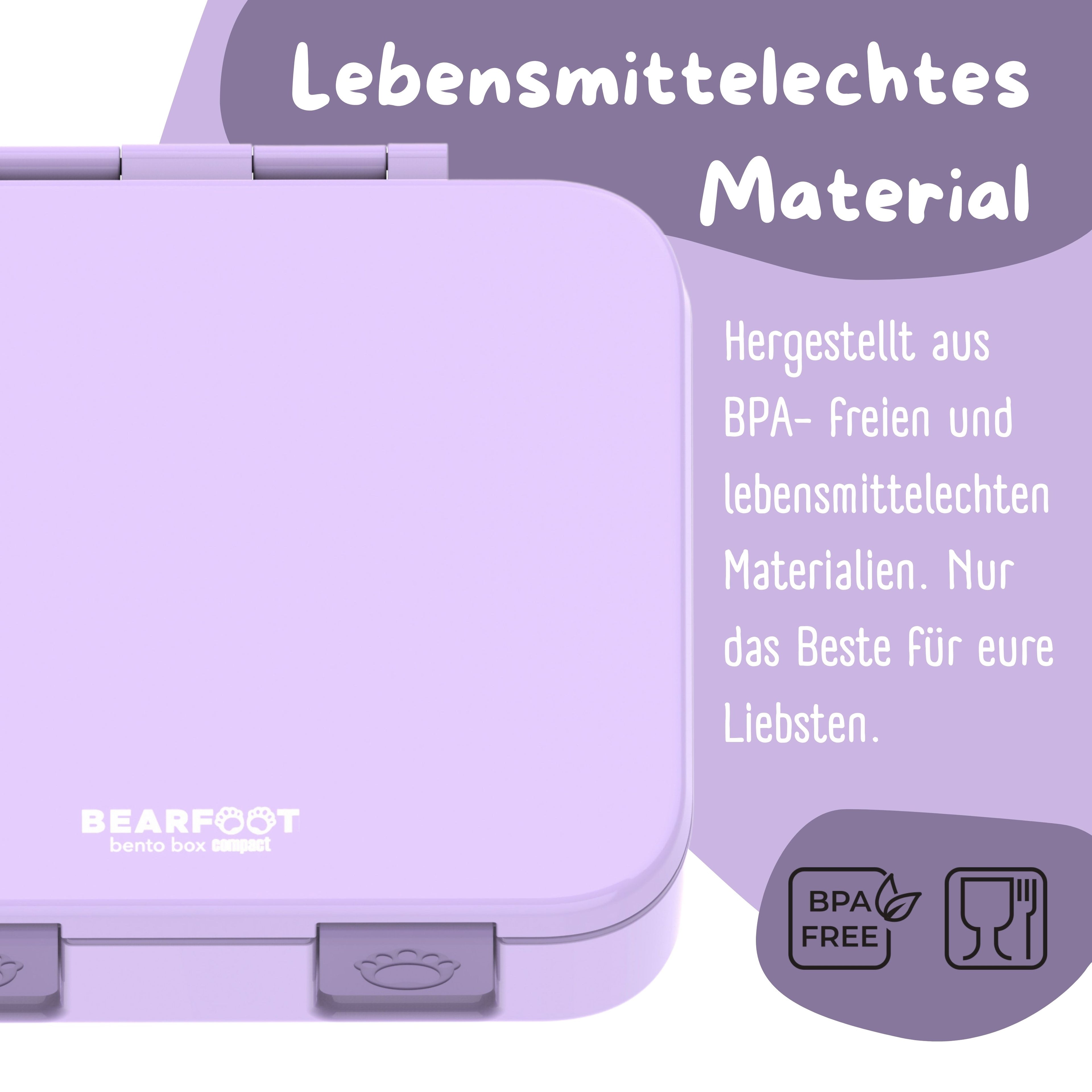 Brotdose mit Fächern, leicht & auslaufsicher - lila