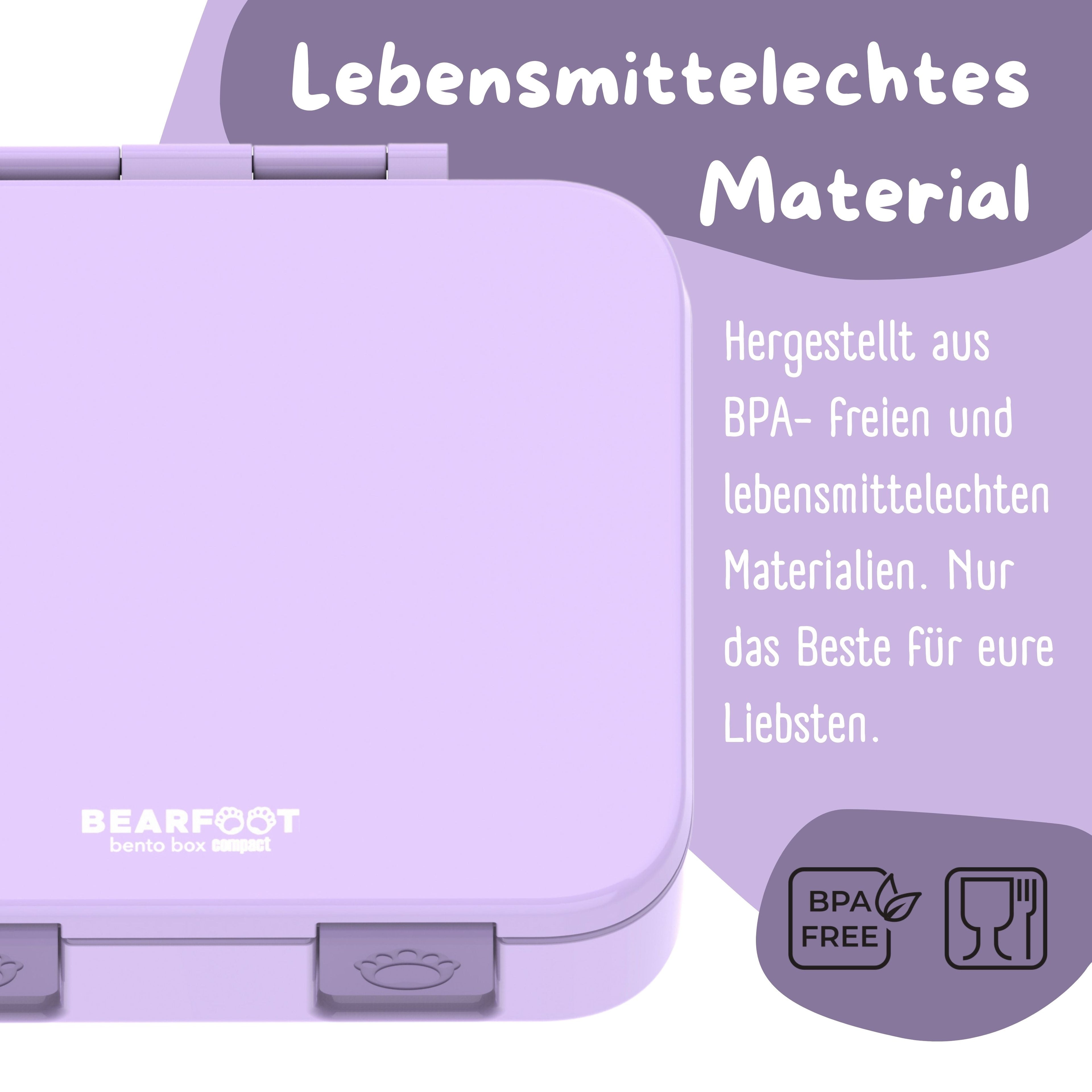 Brotdose mit Fächern, leicht & auslaufsicher - lila