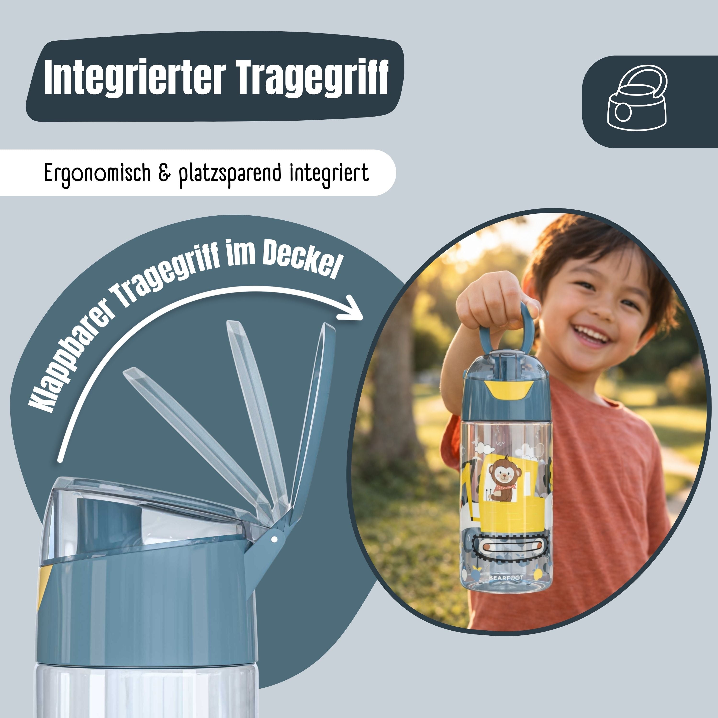 Kinderwaterfles, lichtgewicht waterfles - graafmachine & aap