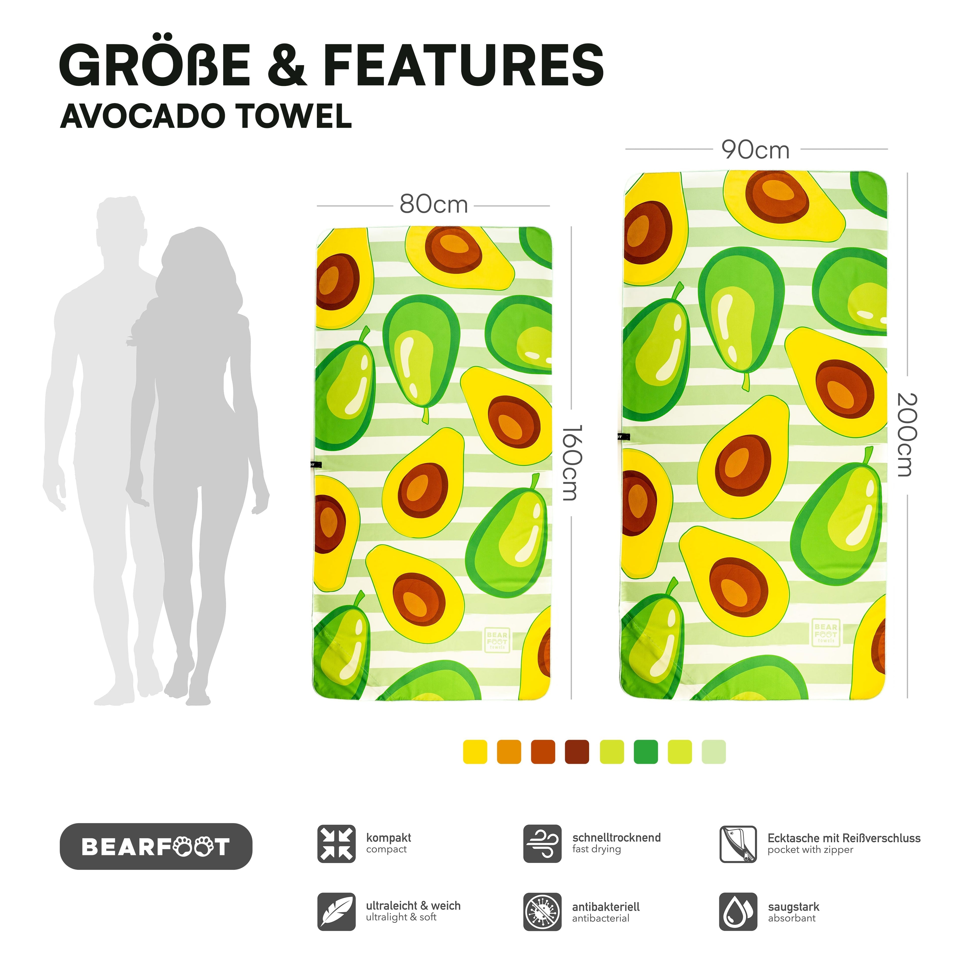 Avocado Beach Towel - Microfiber