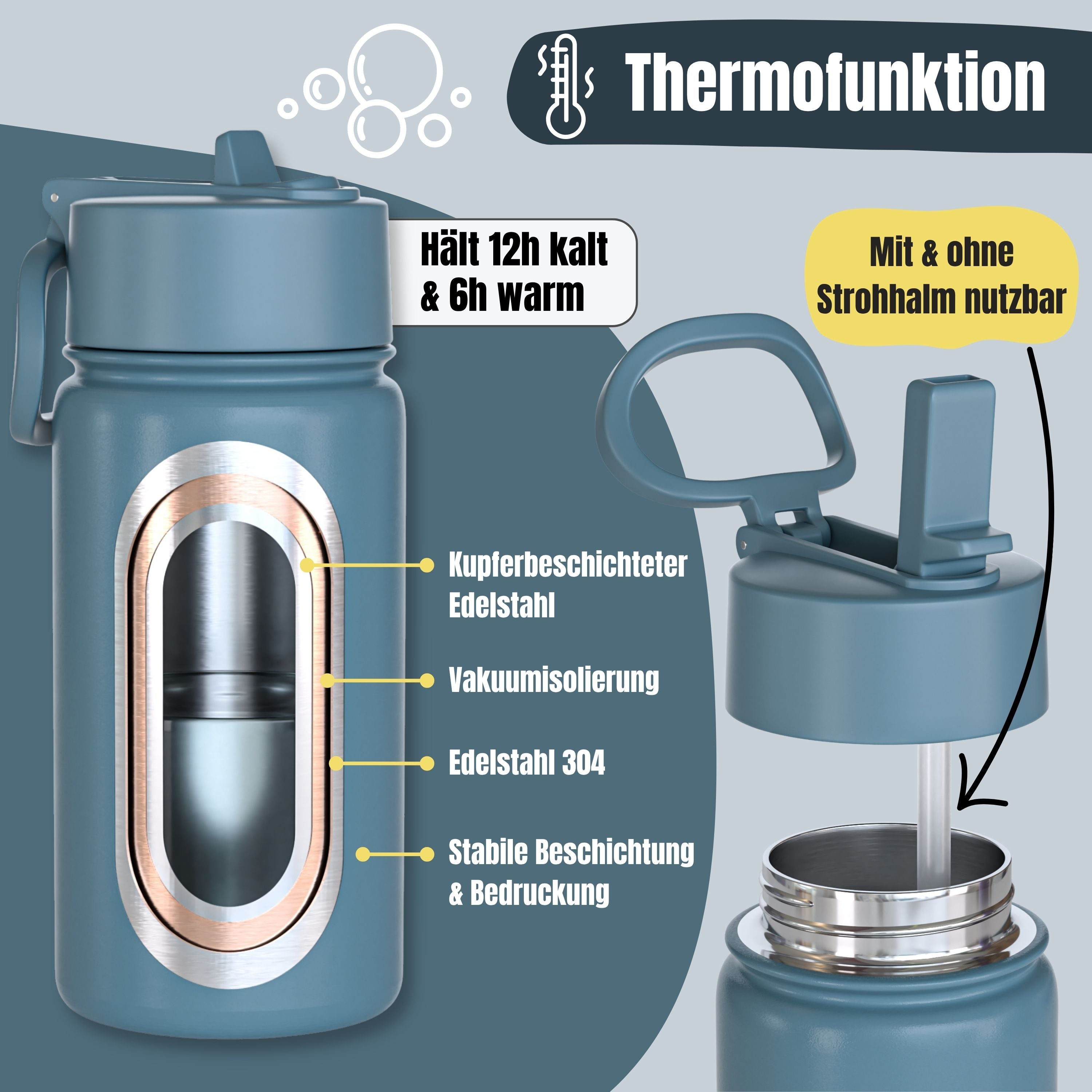 Thermo kinderdrinkfles RVS - brandweer