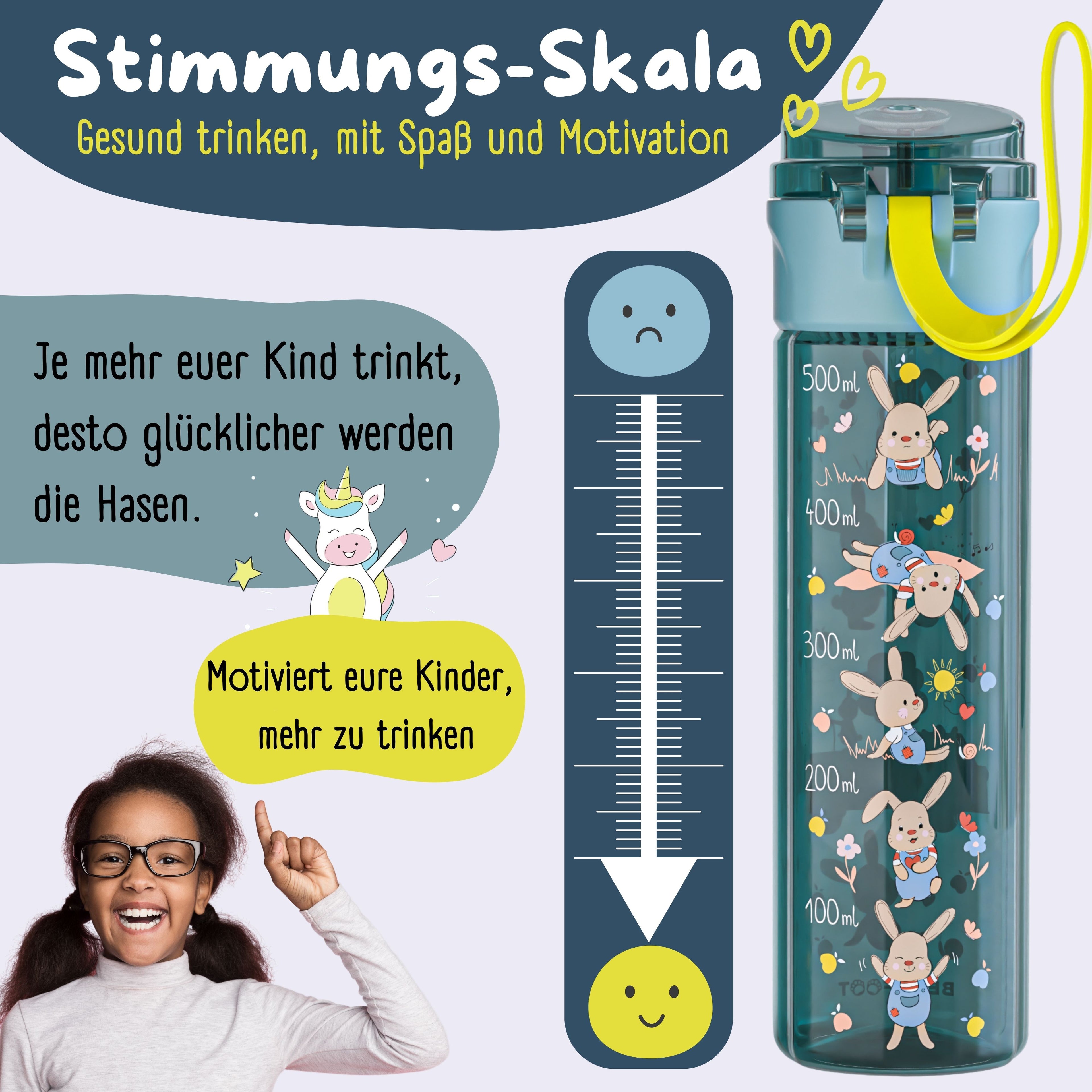 Kinderdrinkfles, 500 ml, lichtgewicht - brandweer blauw