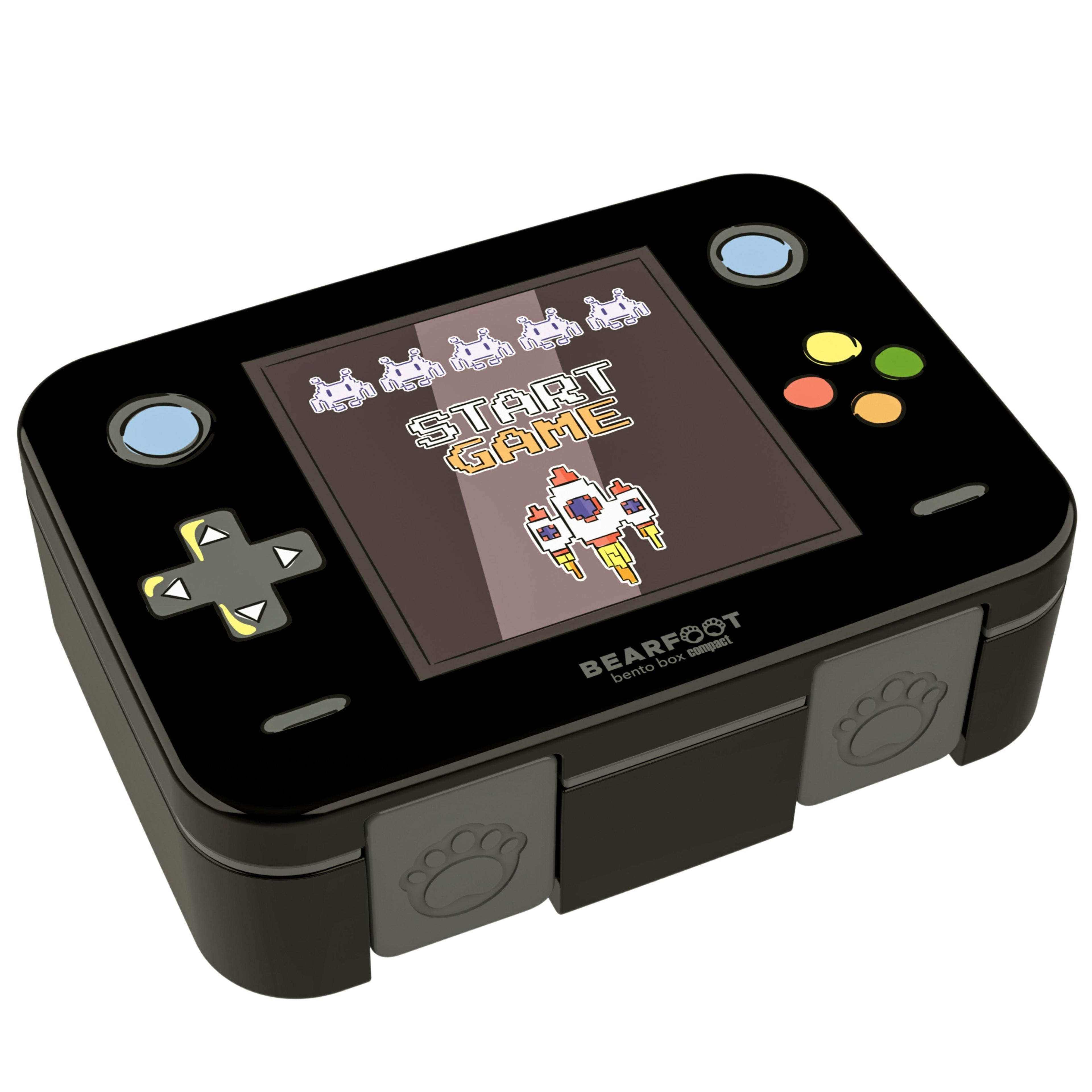 Brotdose mit Fächern, leicht & auslaufsicher - Game schwarz