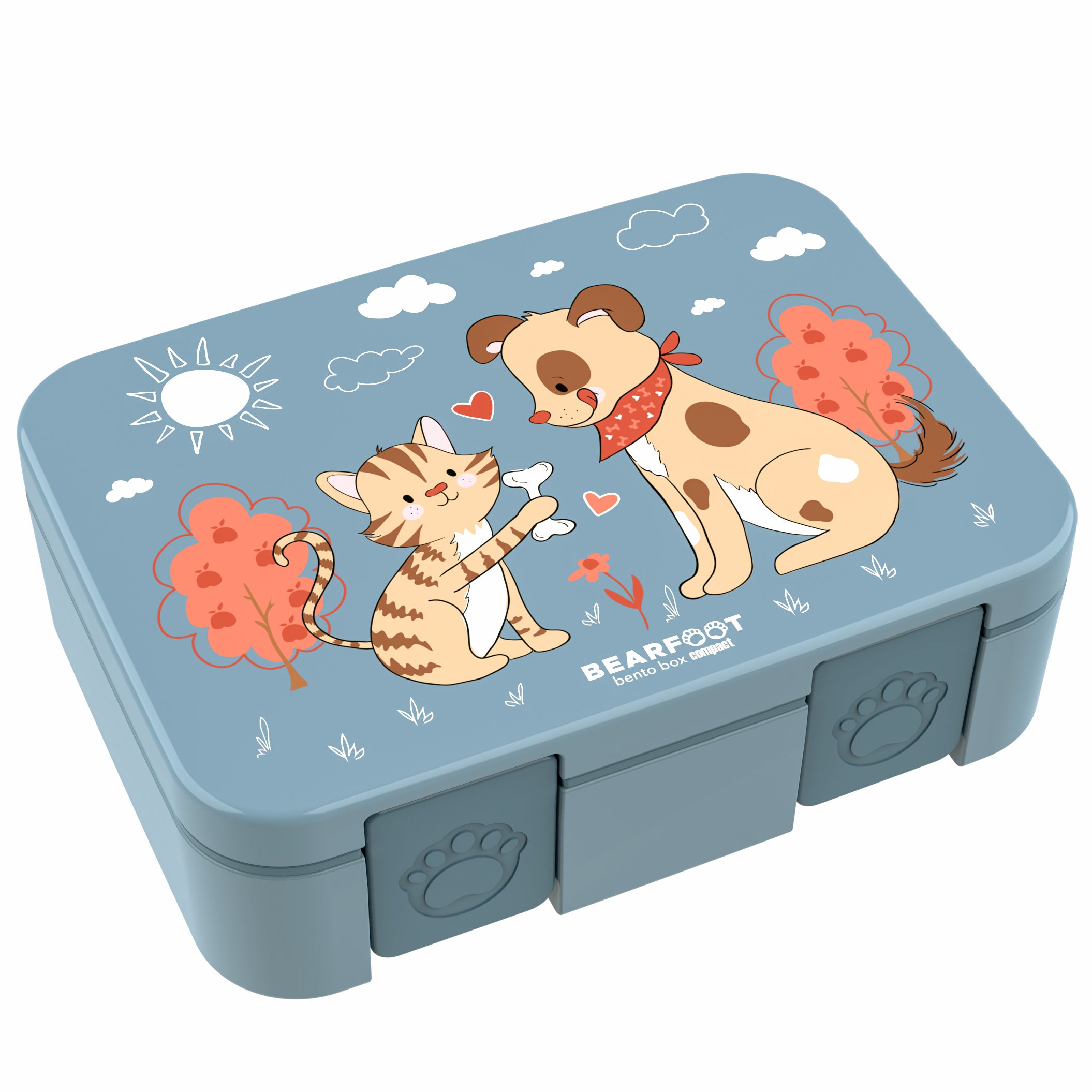 Brotdose mit Fächern, leicht & auslaufsicher - Hund & Katze