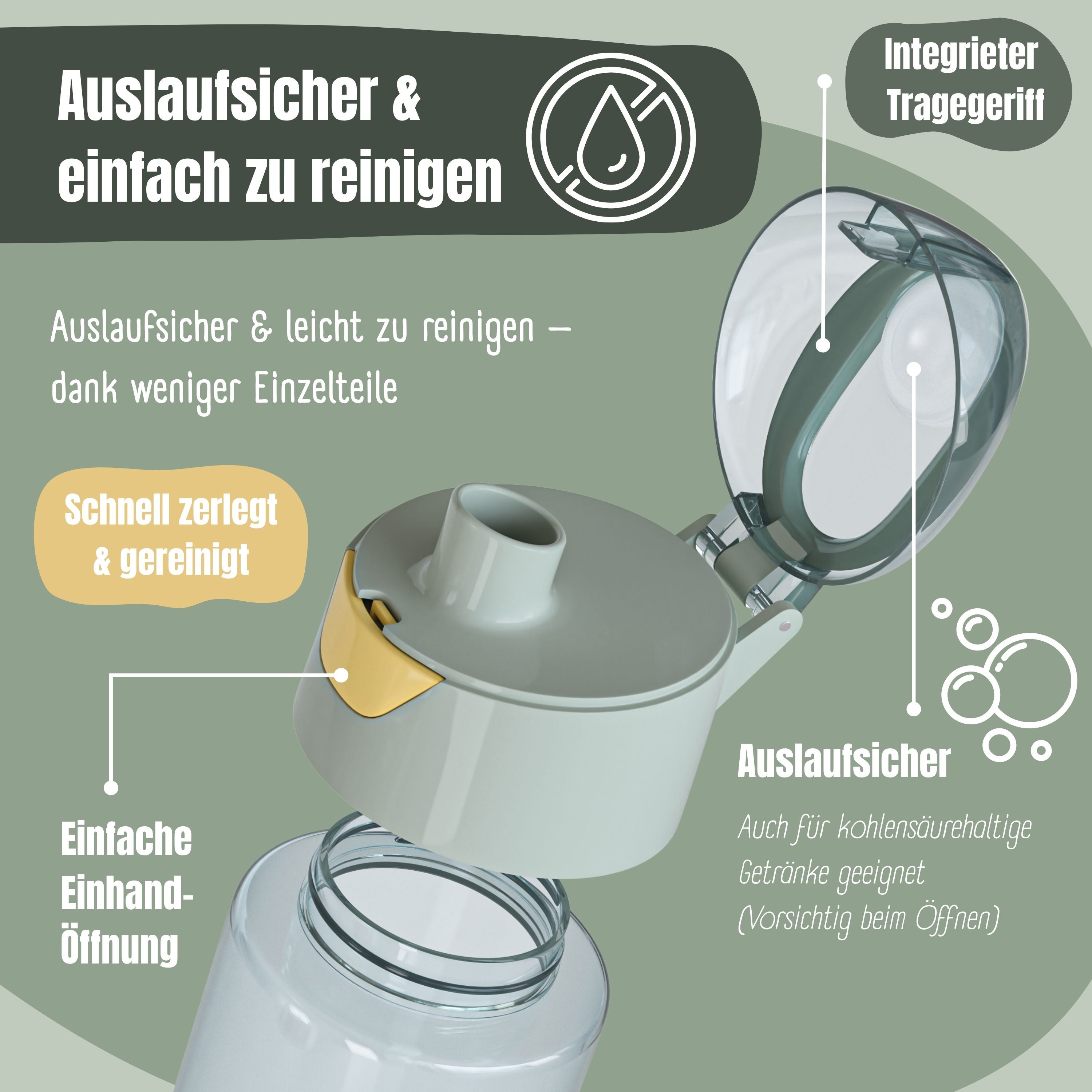 Trinkflasche Kinder, leichte Wasserflasche - Koala sage