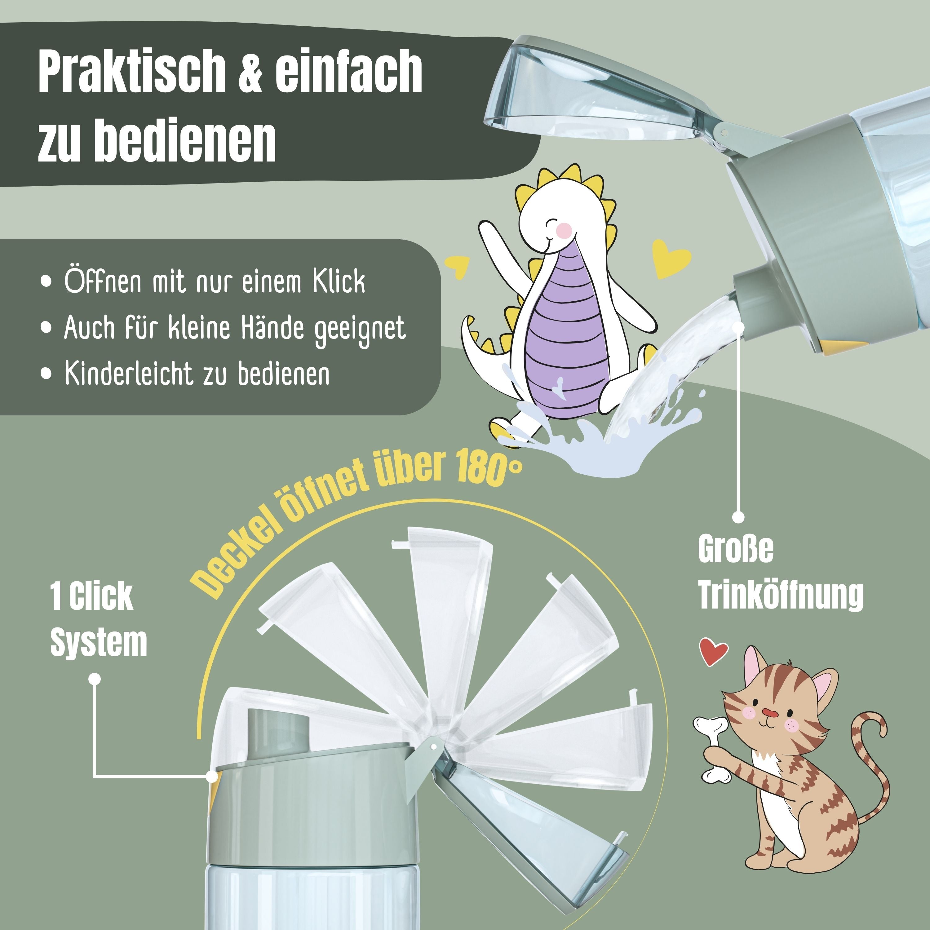 Trinkflasche Kinder, leichte Wasserflasche - Koala sage