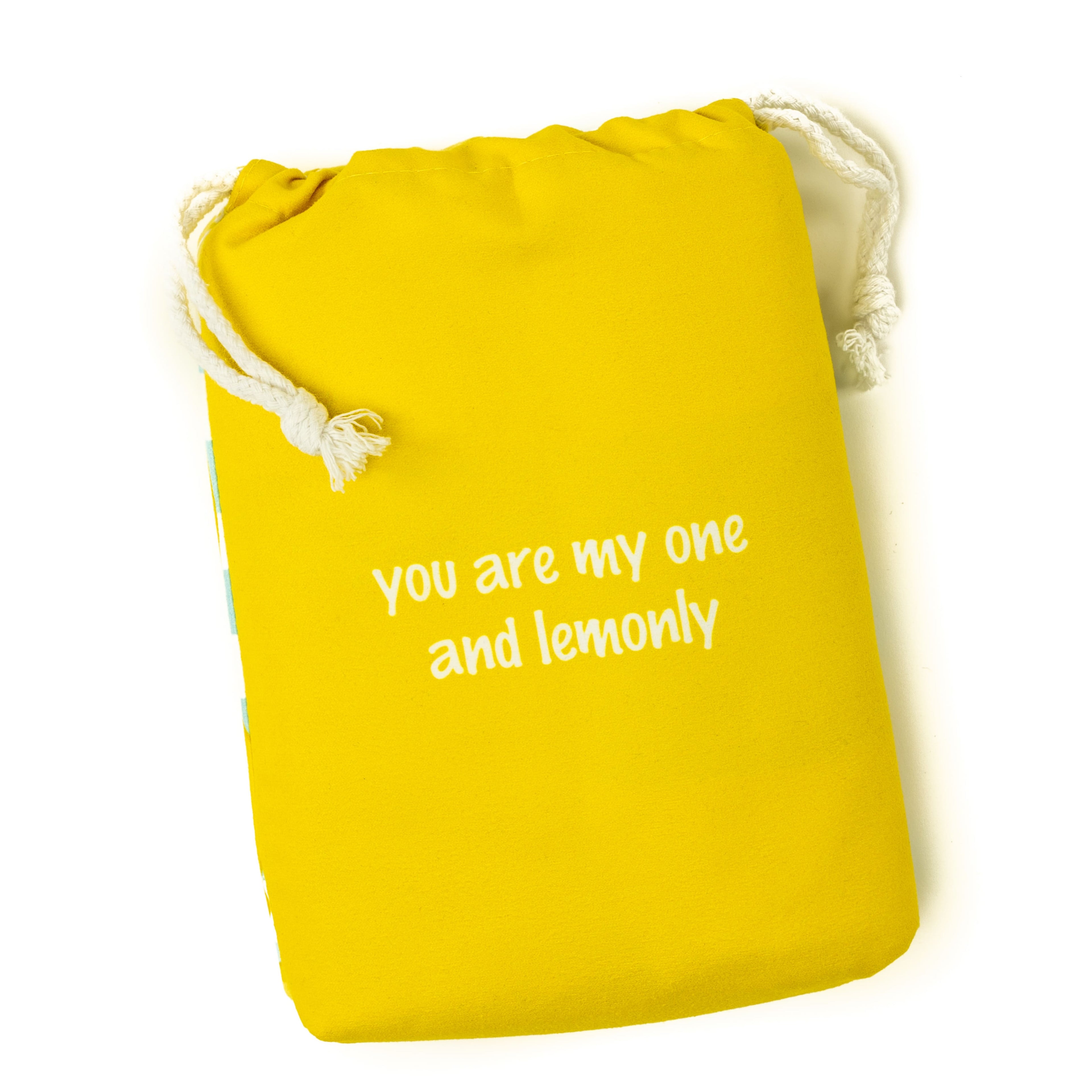 Mikrofaser Strandhandtuch - gelbe Zitrone