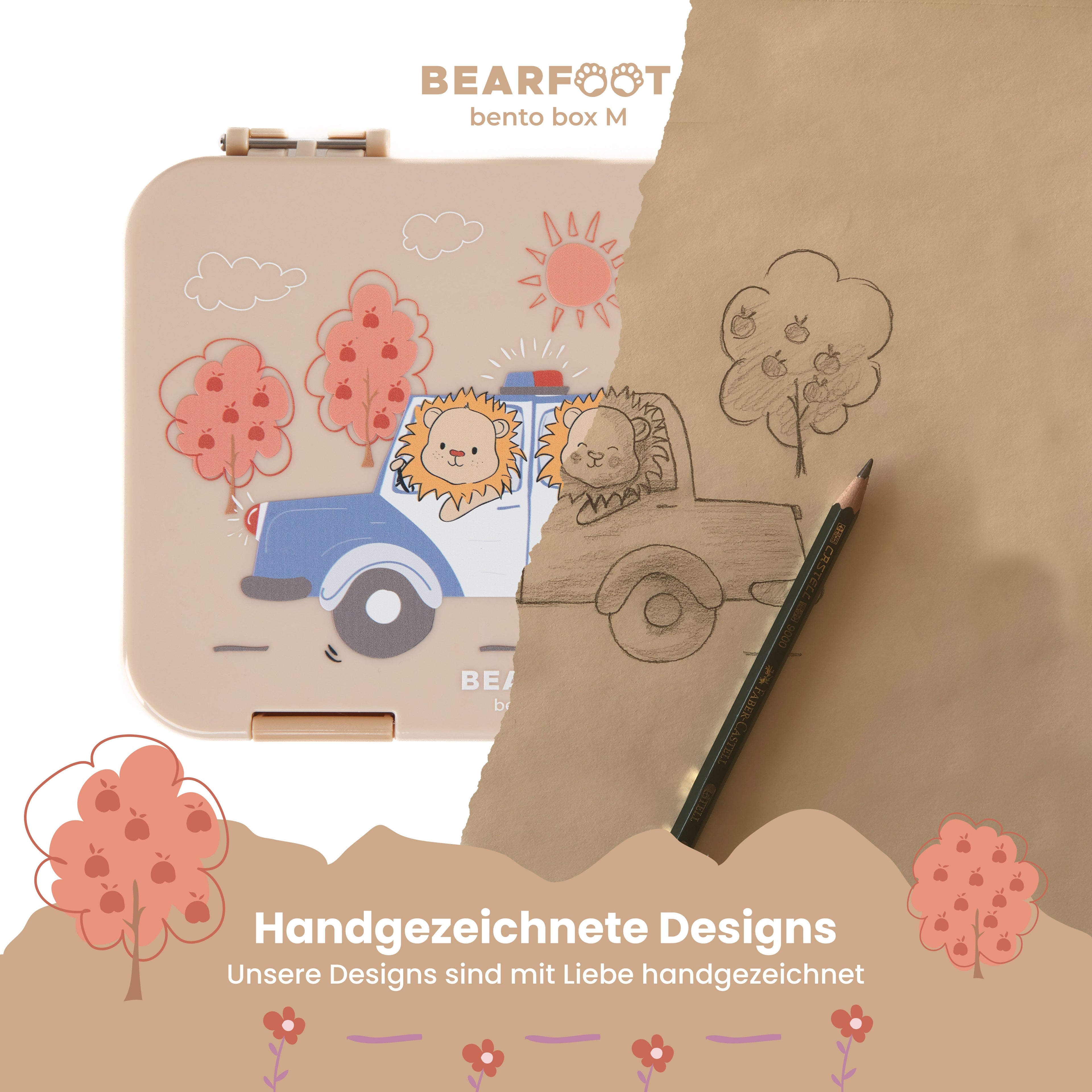 Brotdose Kinder mit Fächern, Lunchbox, Bento box - Polizei