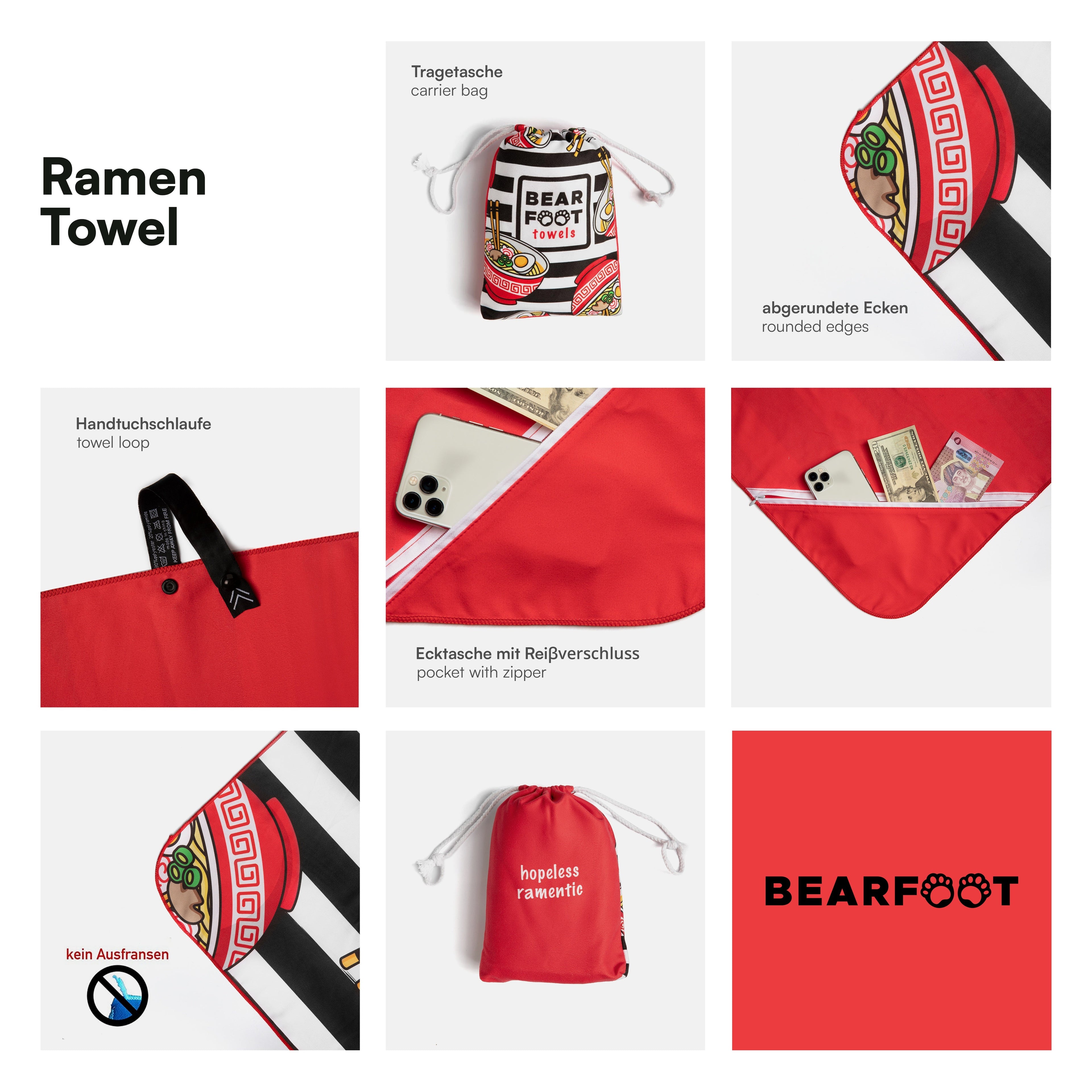 Ramen Beach Towel - Microfiber