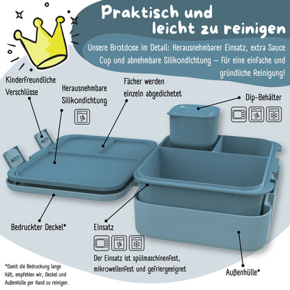 Brotdose mit Fächern, leicht &amp; auslaufsicher - Traktor