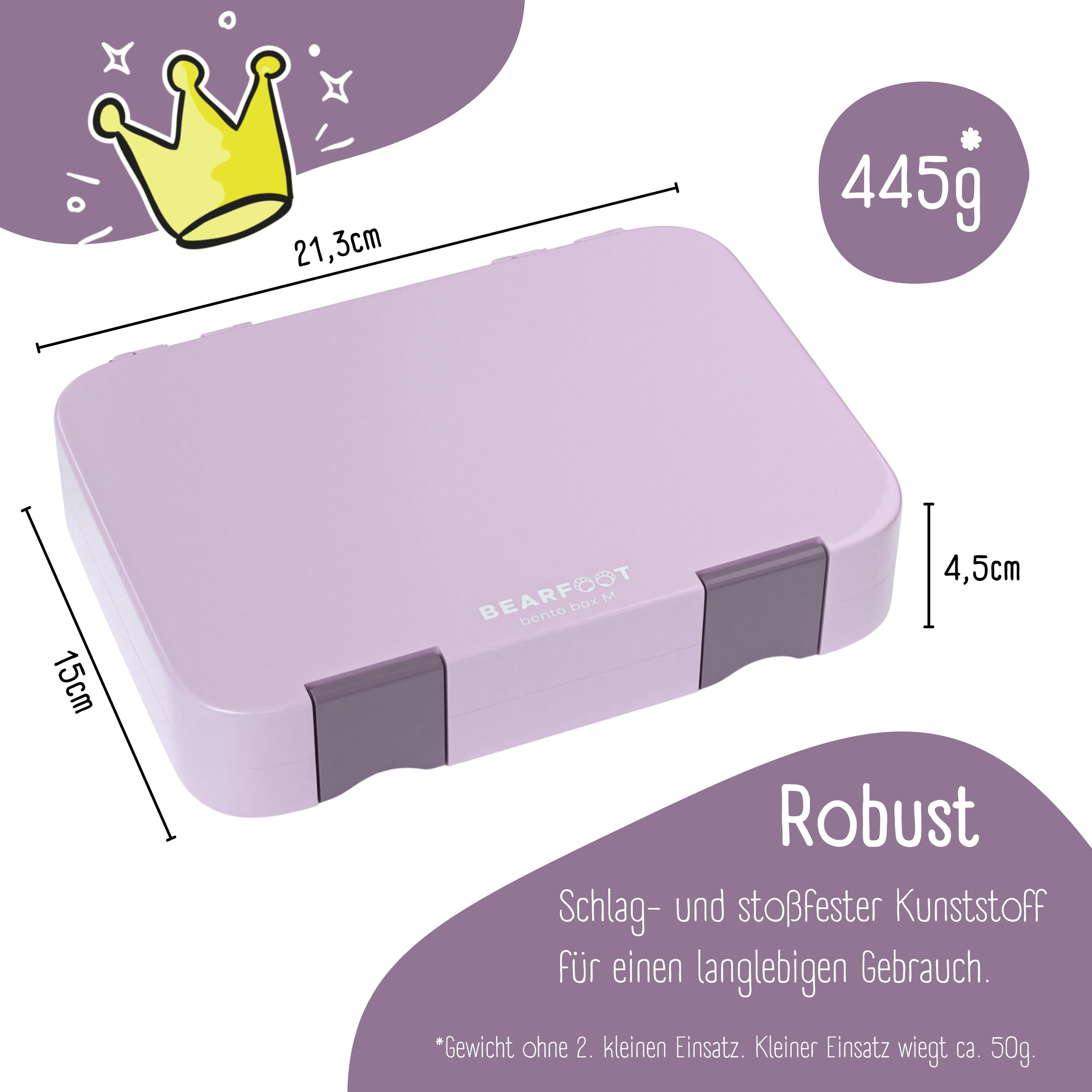 Kinderlunchbox met vakken, lunchbox, bentobox - paars