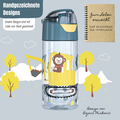 Kinderwaterfles, lichtgewicht waterfles - graafmachine &amp; aap