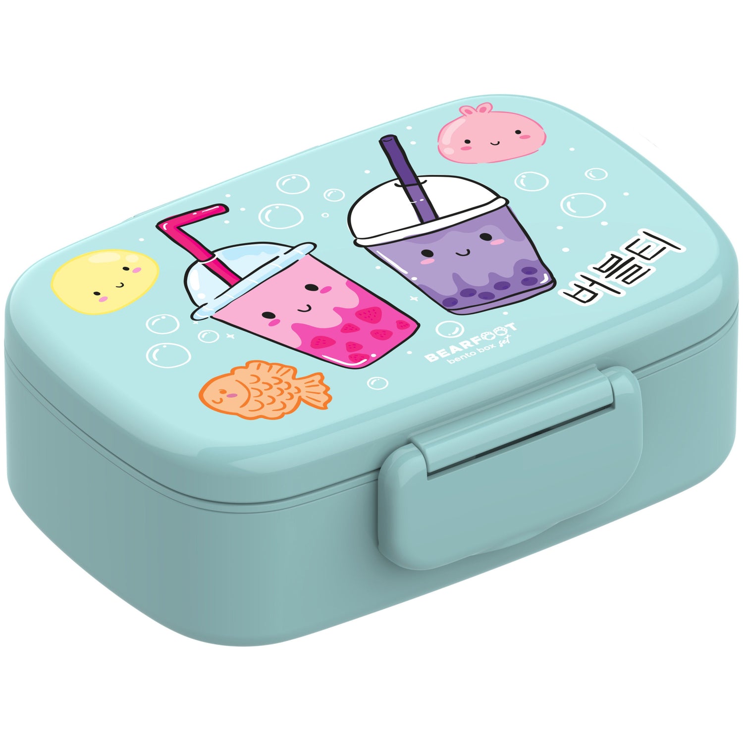 Kinderlunchbox met vakken, lekvrij - BubbleTea, mint