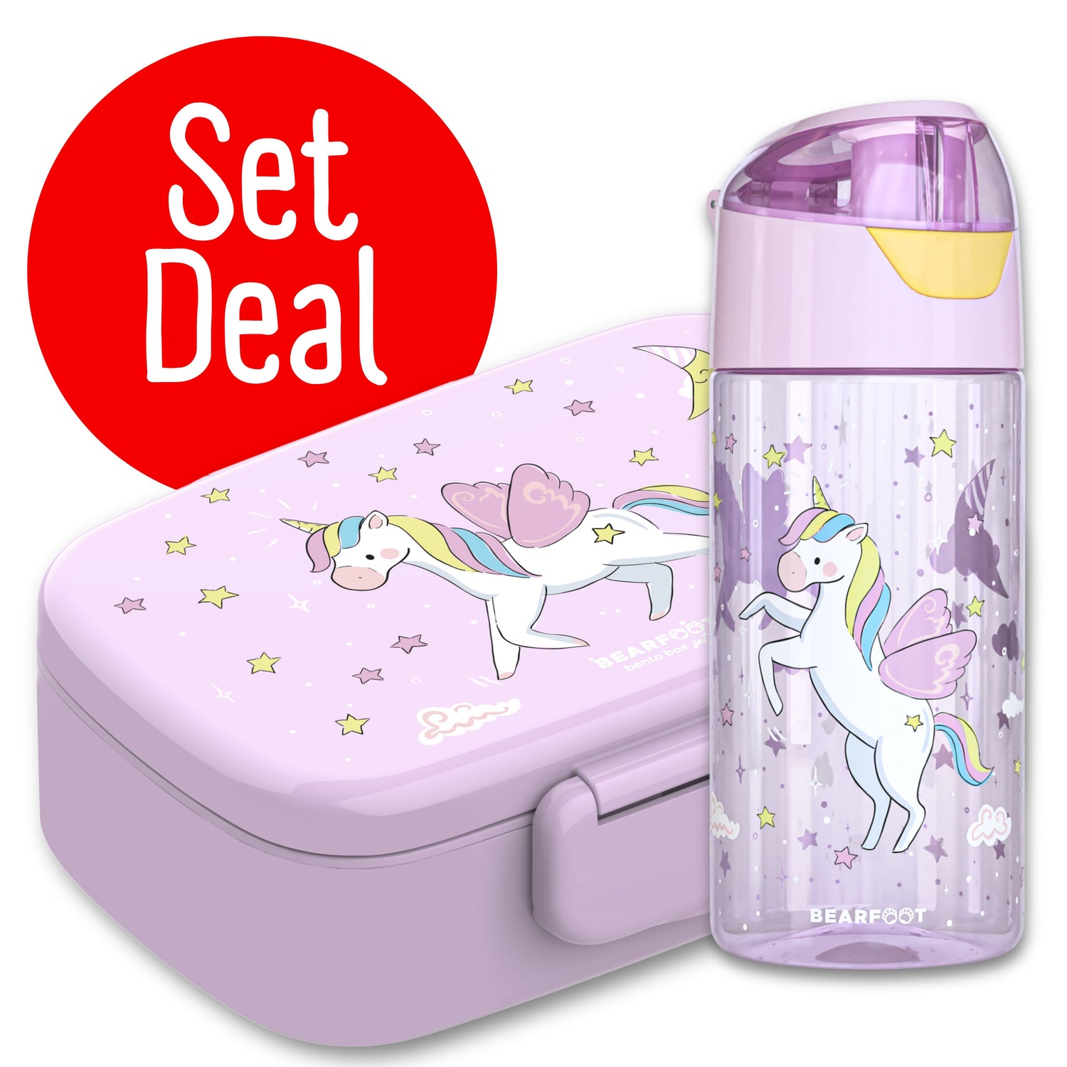 Einhorn Bundle - Bento Box Set &amp; Trinkflasche 450ml