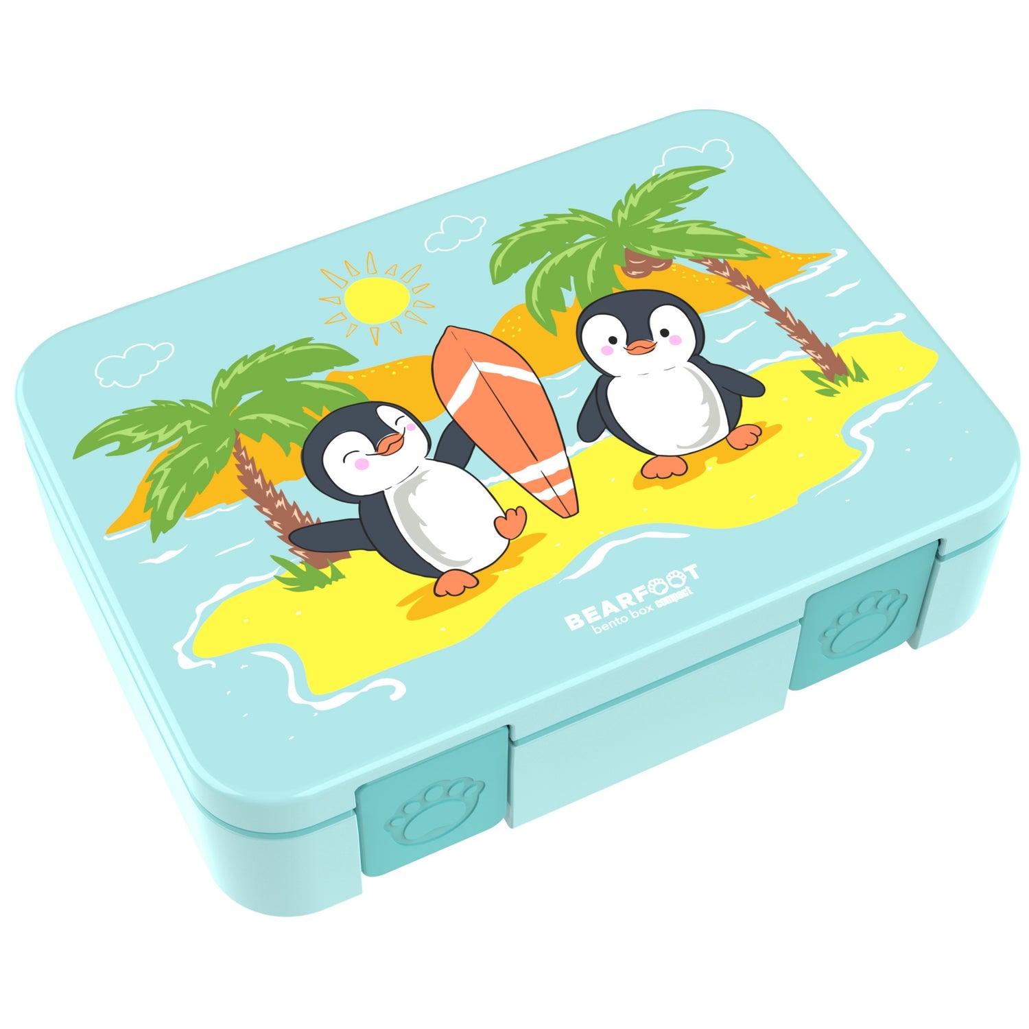 Brotdose mit Fächern, leicht &amp; auslaufsicher - Pinguin