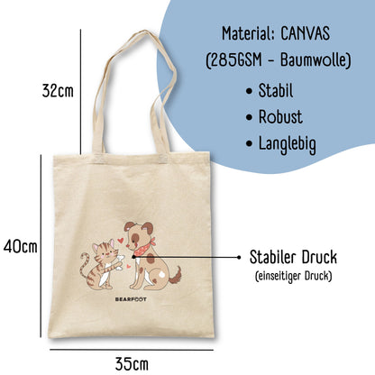 Tote bag dog &amp; cat