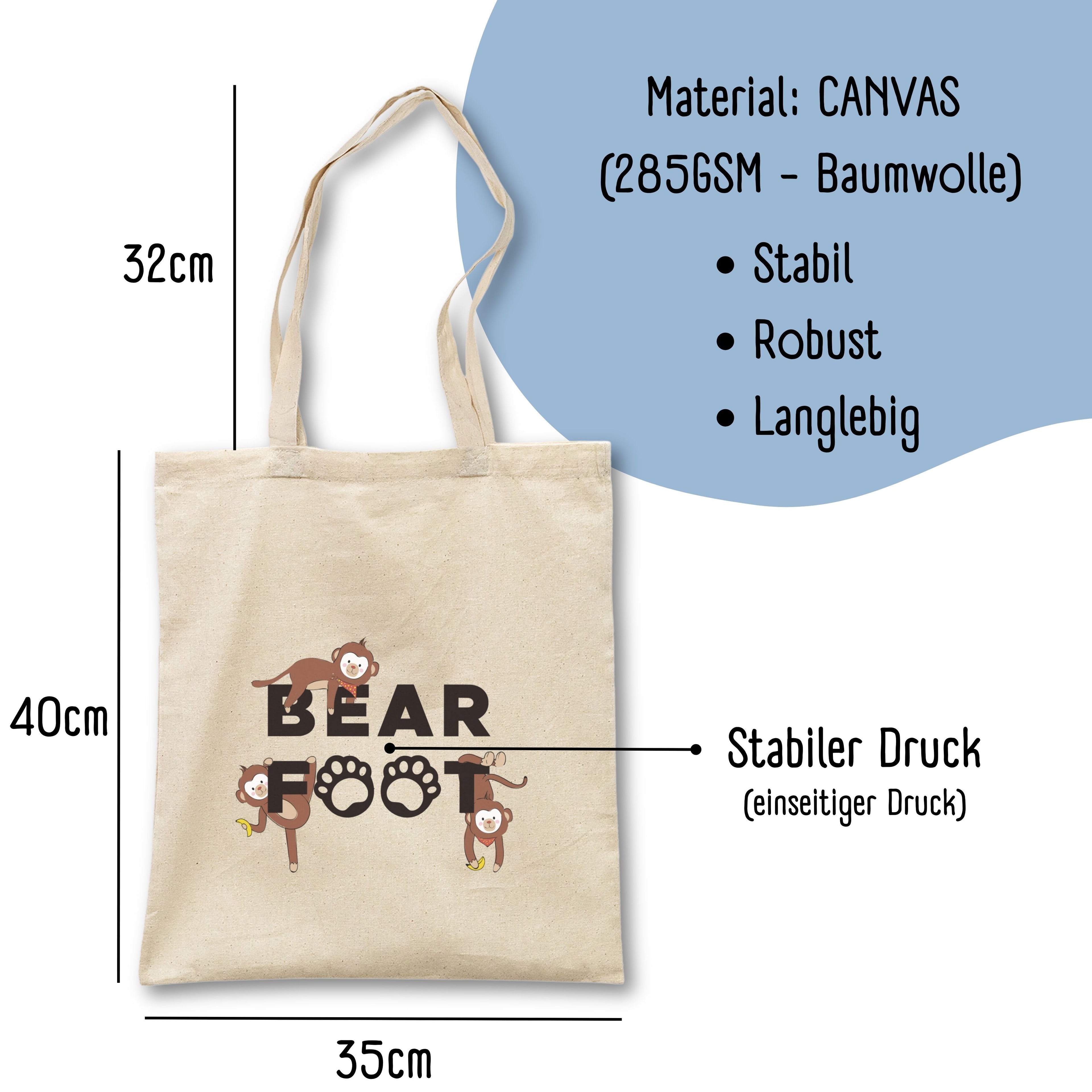 Tote bag logo &amp; monkeys