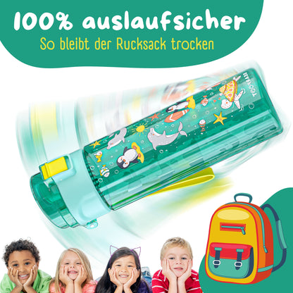 Kinderdrinkfles, 500 ml, licht - oceaanmunt