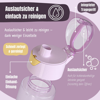 Kinderwaterfles, lichtgewicht waterfles - eenhoorn