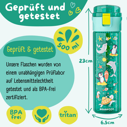 Kinderdrinkfles, 500 ml, licht - oceaanmunt