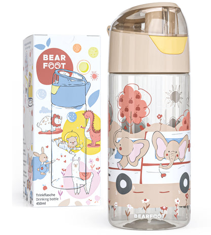 Botella de agua para niños, botella de agua ligera - elefantes