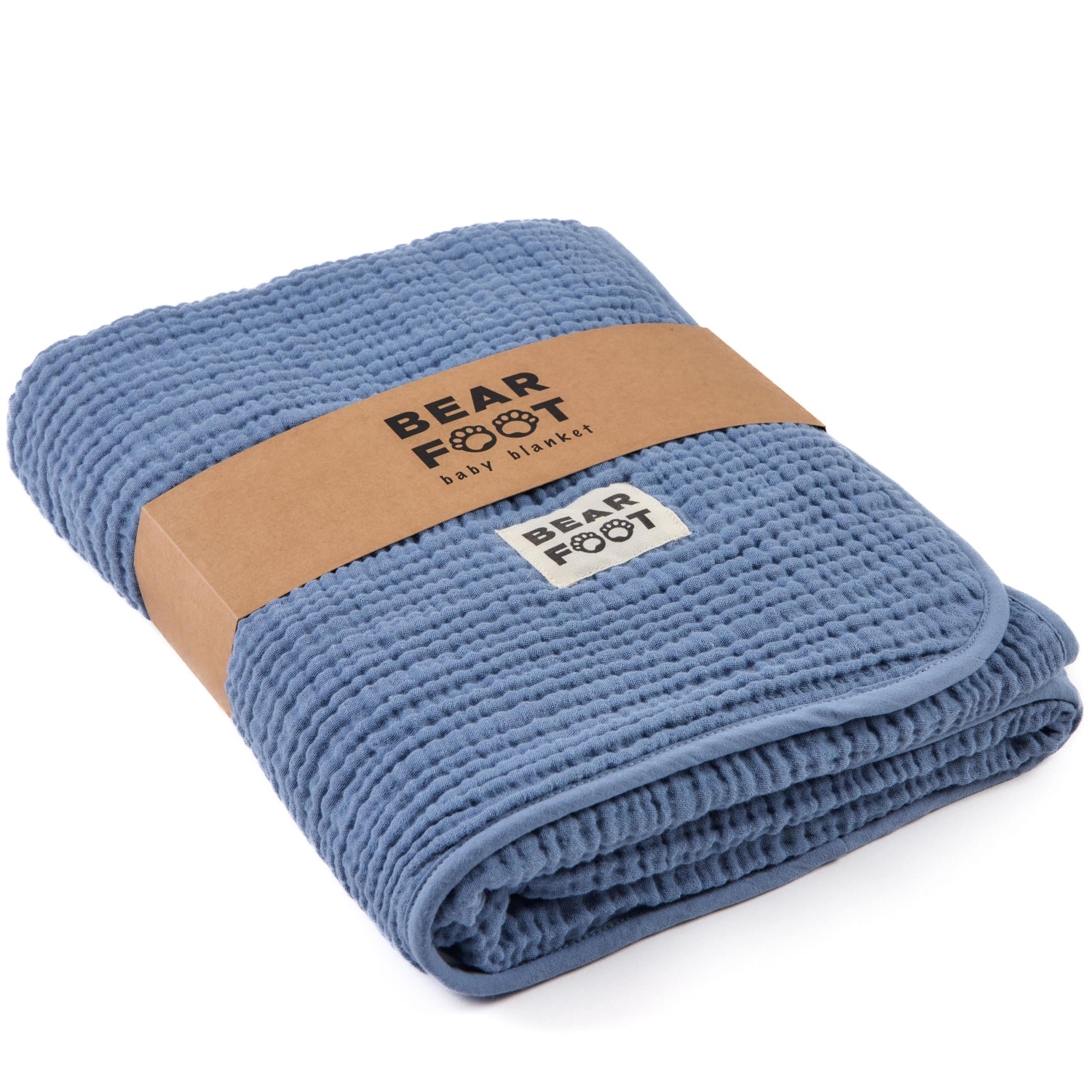 Couverture bébé en mousseline polaire moelleuse et douce - bleu 