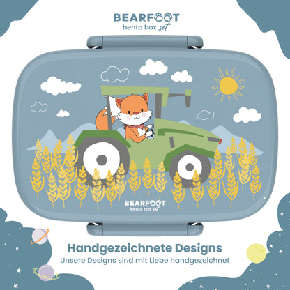 Boîte à lunch enfant à compartiments, légère et étanche - tracteur