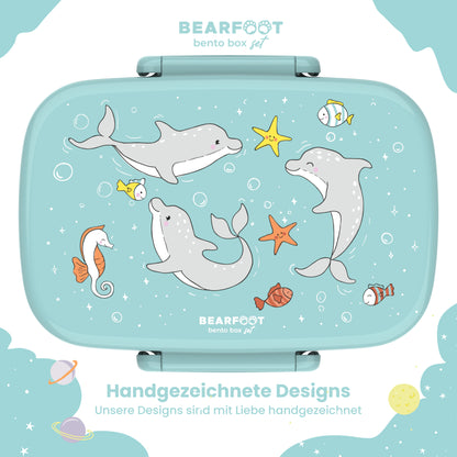 Boîte à lunch enfant à compartiments, légère et étanche - dauphin