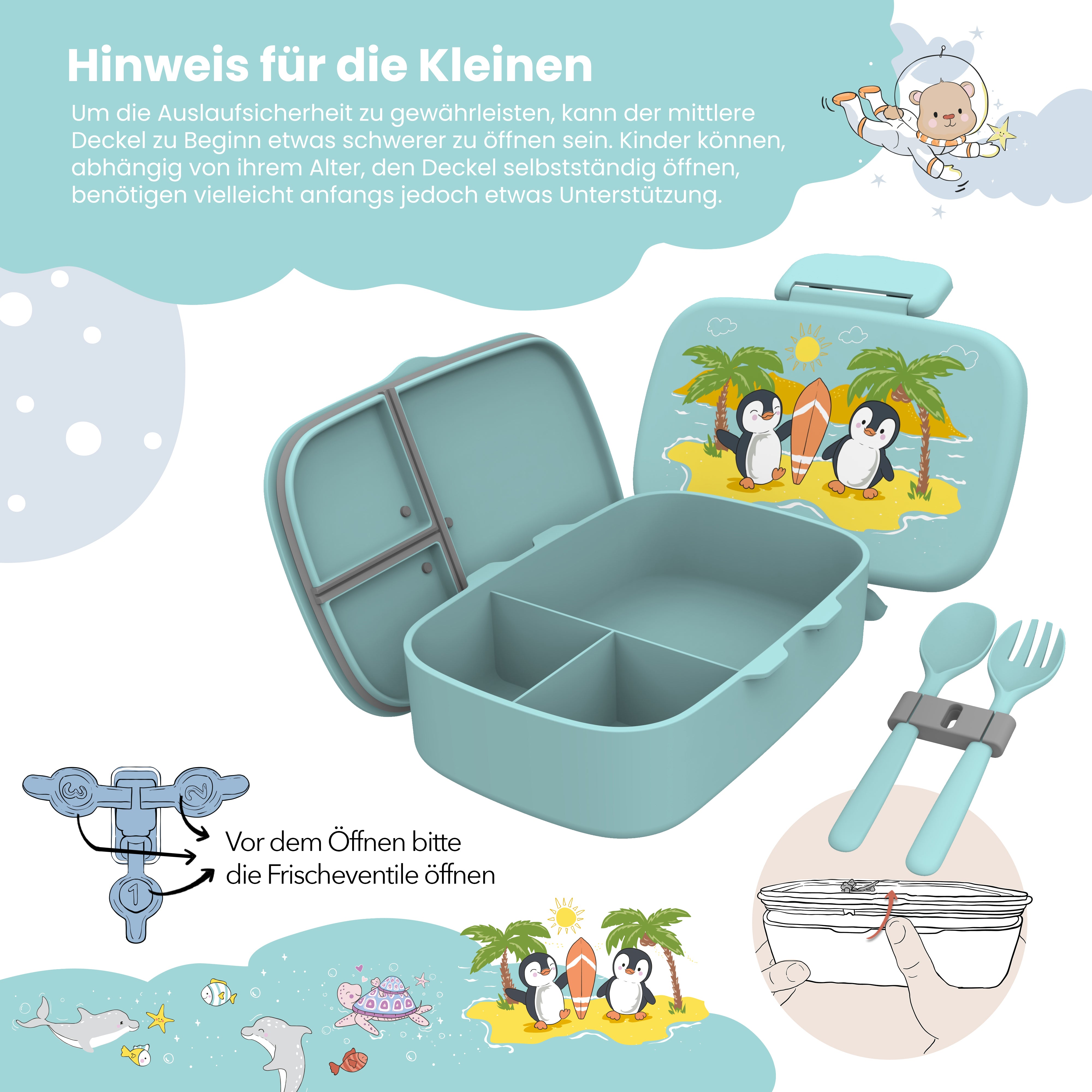 Kinder Brotdose Mit Trennschale – Personalisierbare Lunchbox Für Kita & Schule (1 Liter)