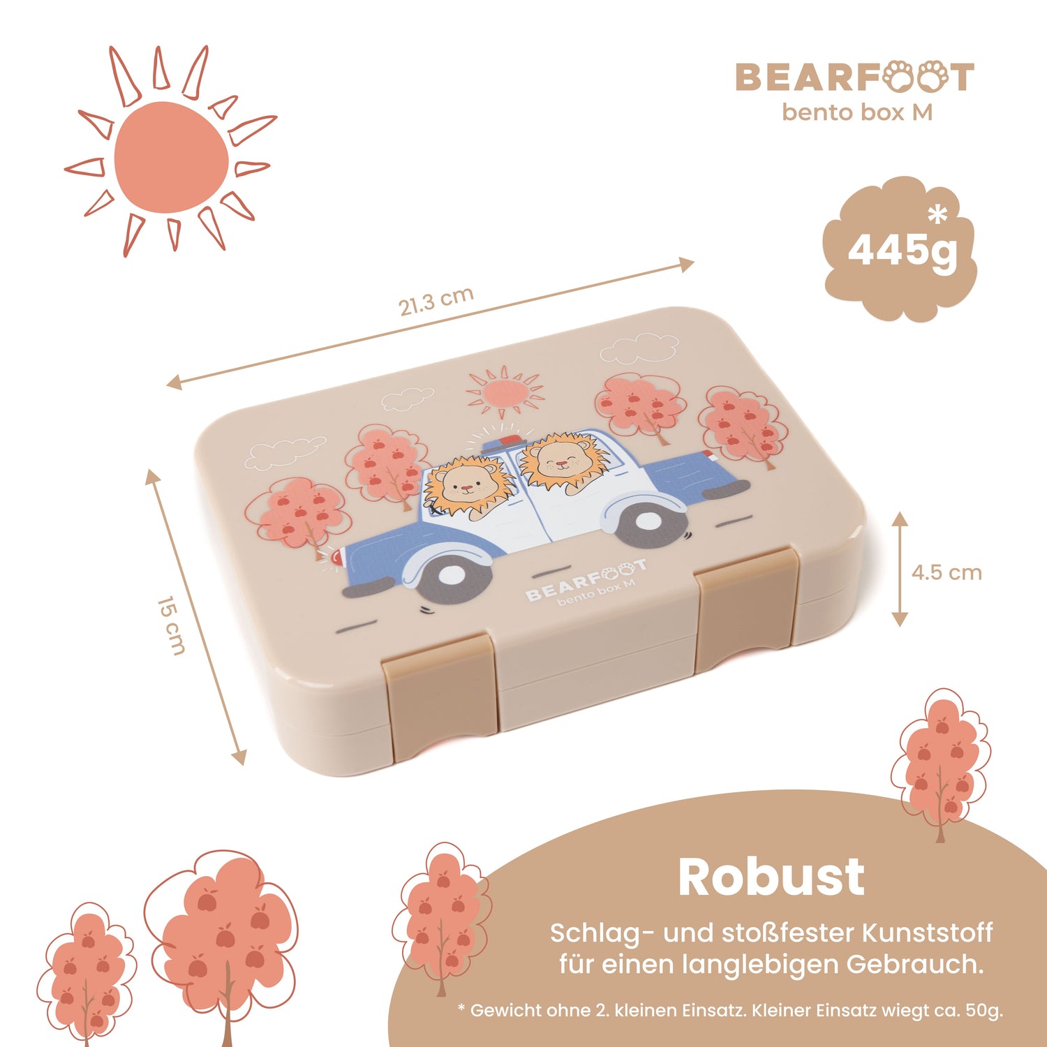 Boîte à lunch enfant avec compartiments, lunch box, bento box - police