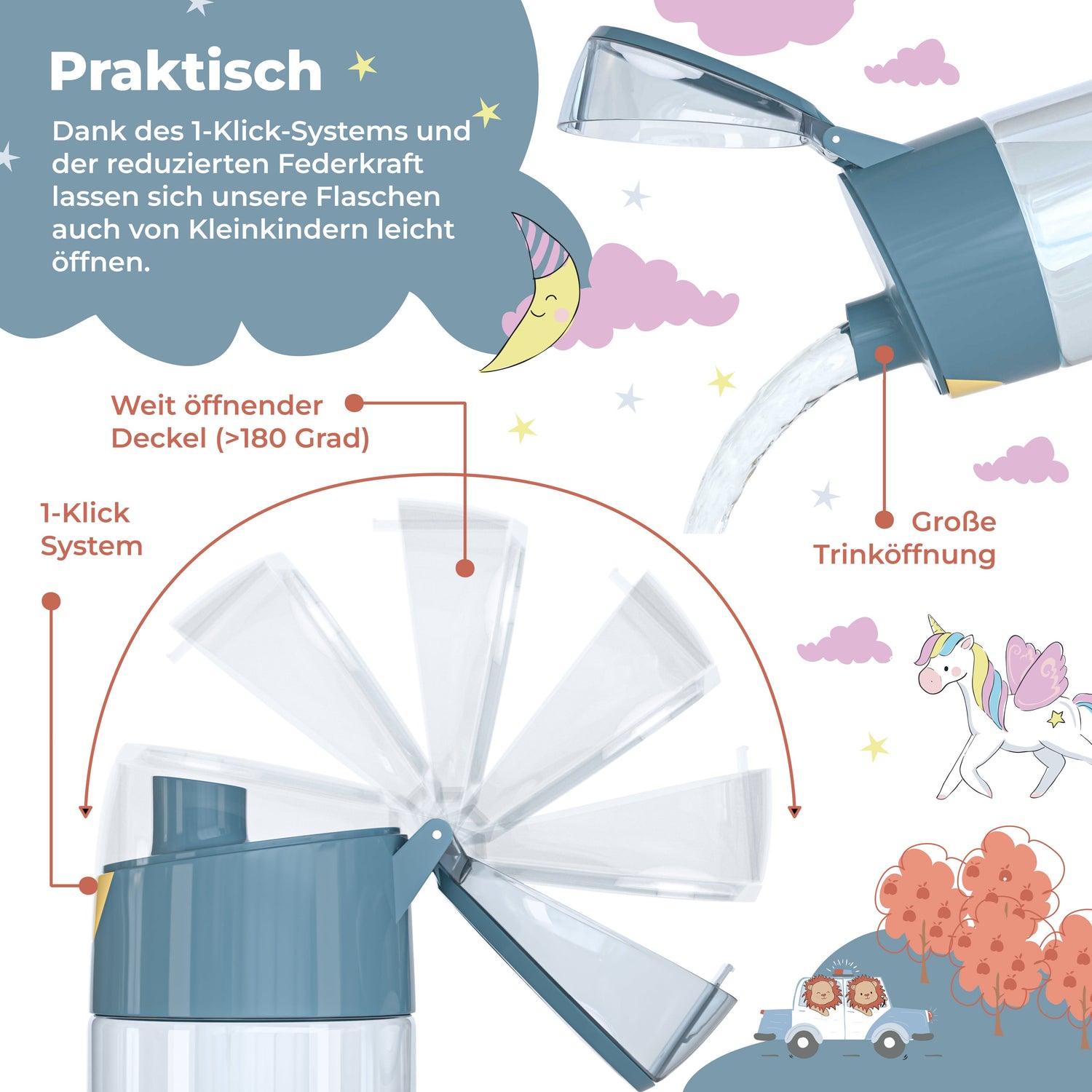 Gravemaskine bundt - Bento Box M &amp; drikkeflaske 450ml &amp; isoleret flaske 400ml