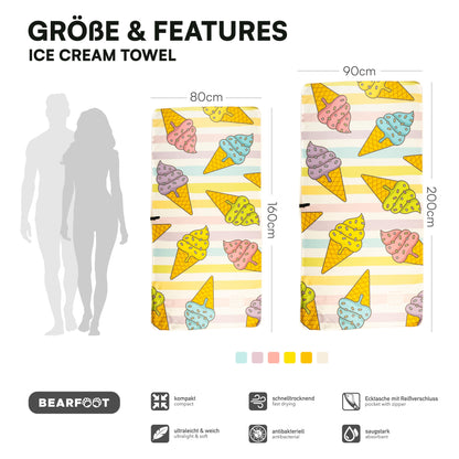 IJsroom Strandlaken - Microfiber