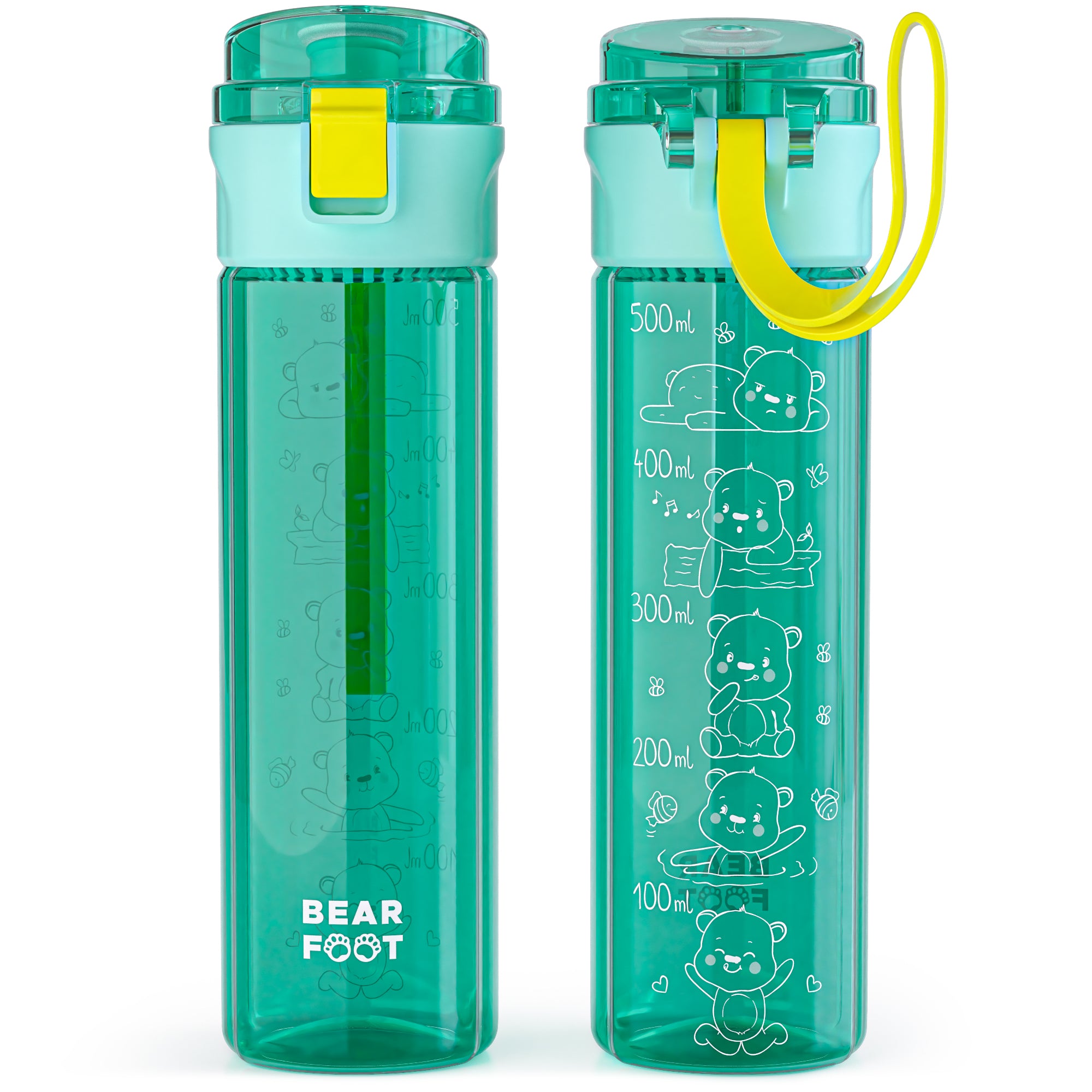 Drikkedunk til børn, 500ml, lys - logo mint