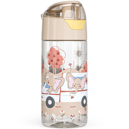 Botella de agua para niños, botella de agua ligera - elefantes