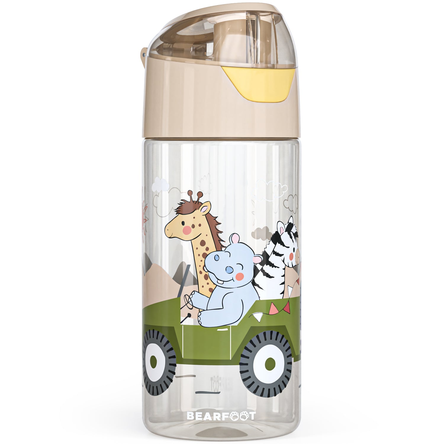 Botella de agua ligera para niños - Safari marrón