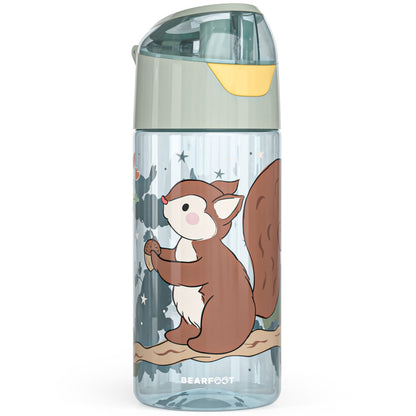 Trinkflasche Kinder, leichte Wasserflasche-Eichhörnchen sage