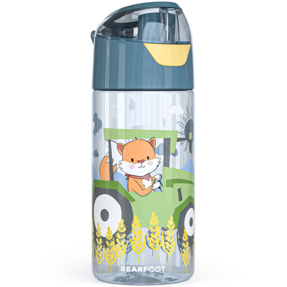 Trinkflasche Kinder, leichte Wasserflasche - Traktor Fuchs