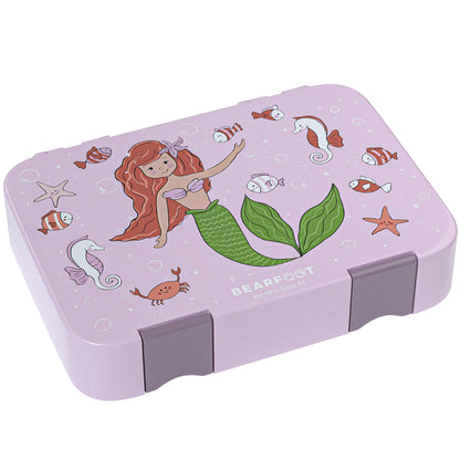 Fiambrera infantil con compartimentos, lonchera, bento box-sirena