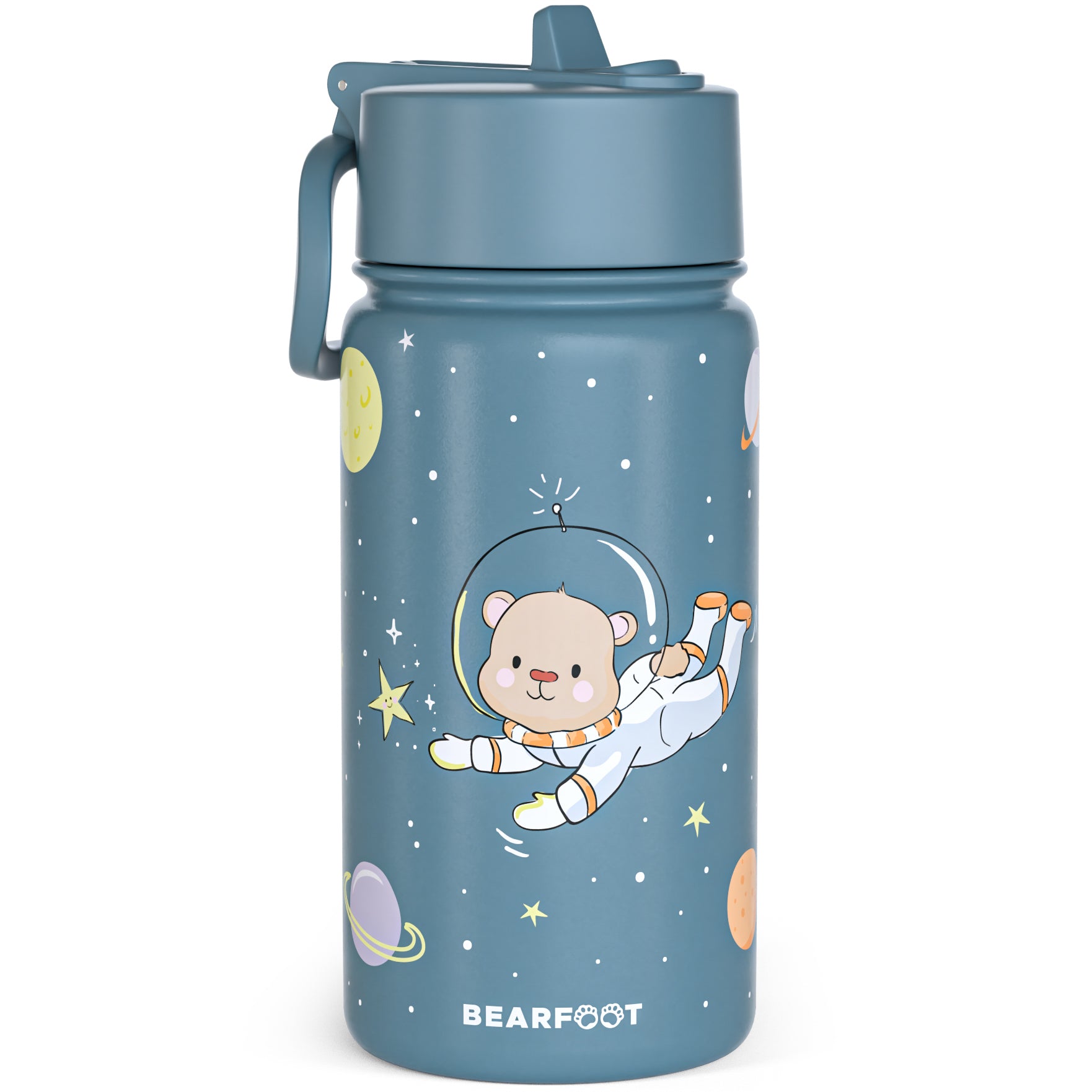 Thermo kinderdrinkfles RVS - Astro Beer blauw