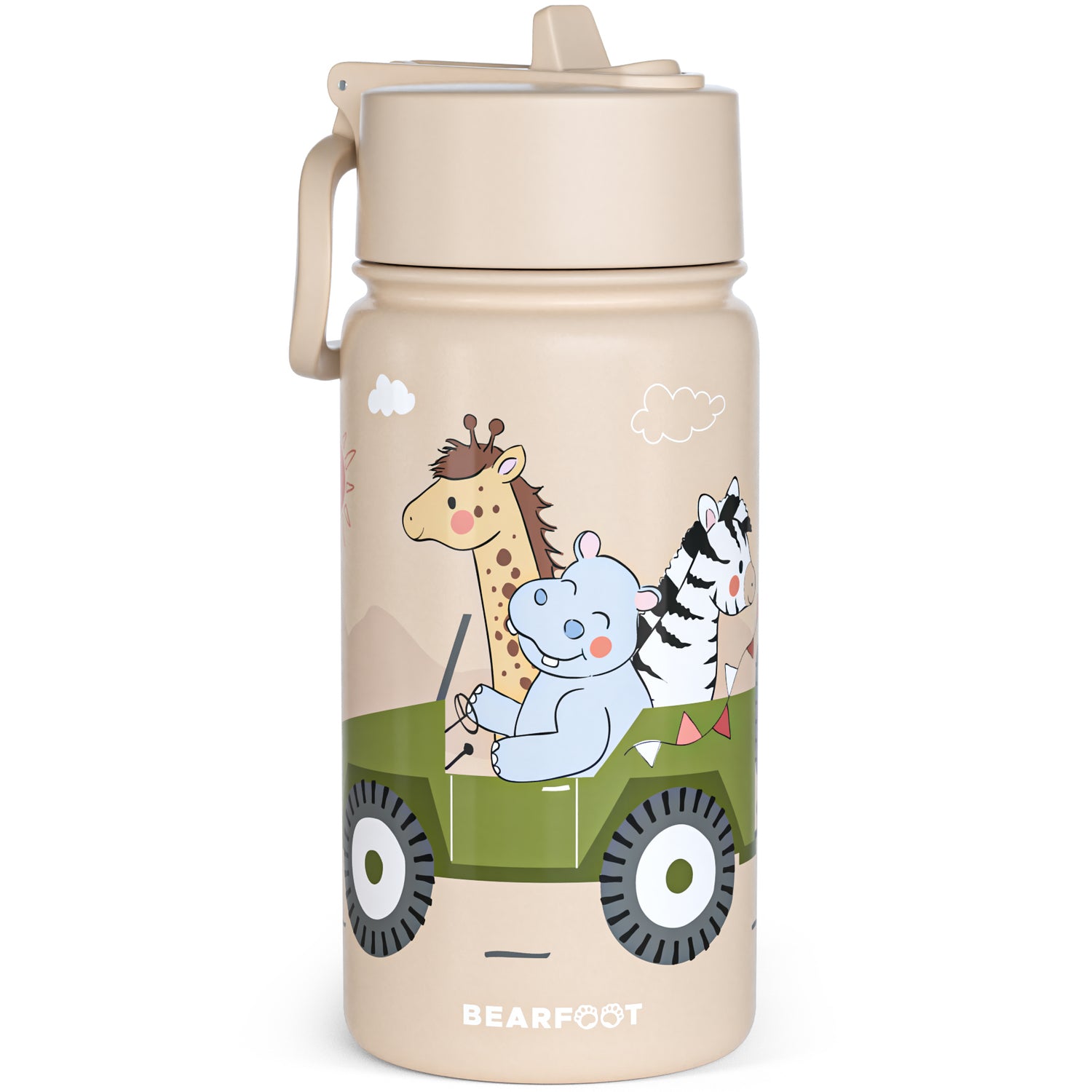 Thermo Kinder Trinkflasche Edelstahl - Safari braun