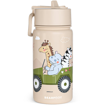 Thermo Kinder Trinkflasche Edelstahl - Safari braun