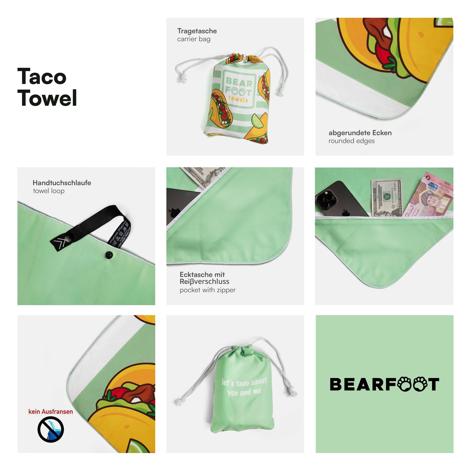 Toalla de Playa Taco - Microfibra
