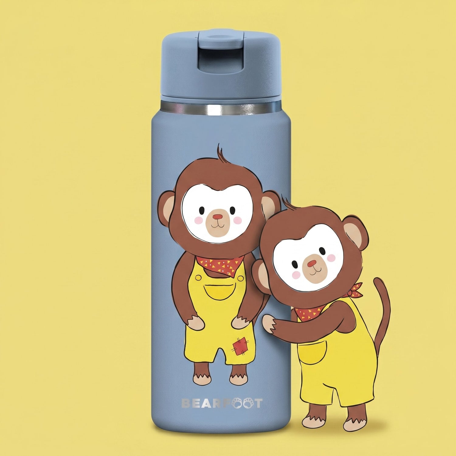 TINY Thermo Kinder Trinkflasche Edelstahl - Affe