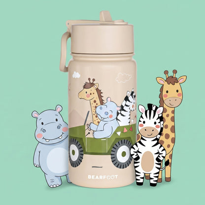 Thermo Kinder Trinkflasche Edelstahl - Safari braun