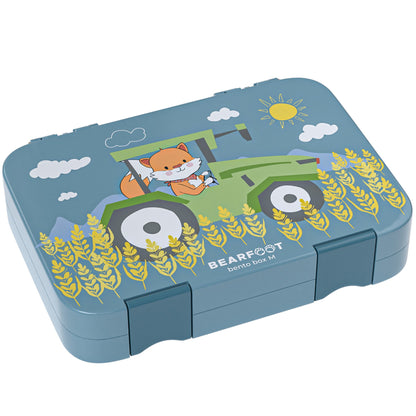 Kinderlunchbox met vakken, lunchbox, bentobox - tractor