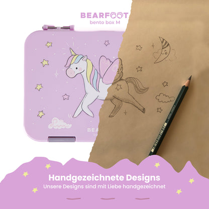 Unicorn Bundle - Bento Box M &amp; Drinking Bottle 450ml &amp; Insulated Bottle 400ml