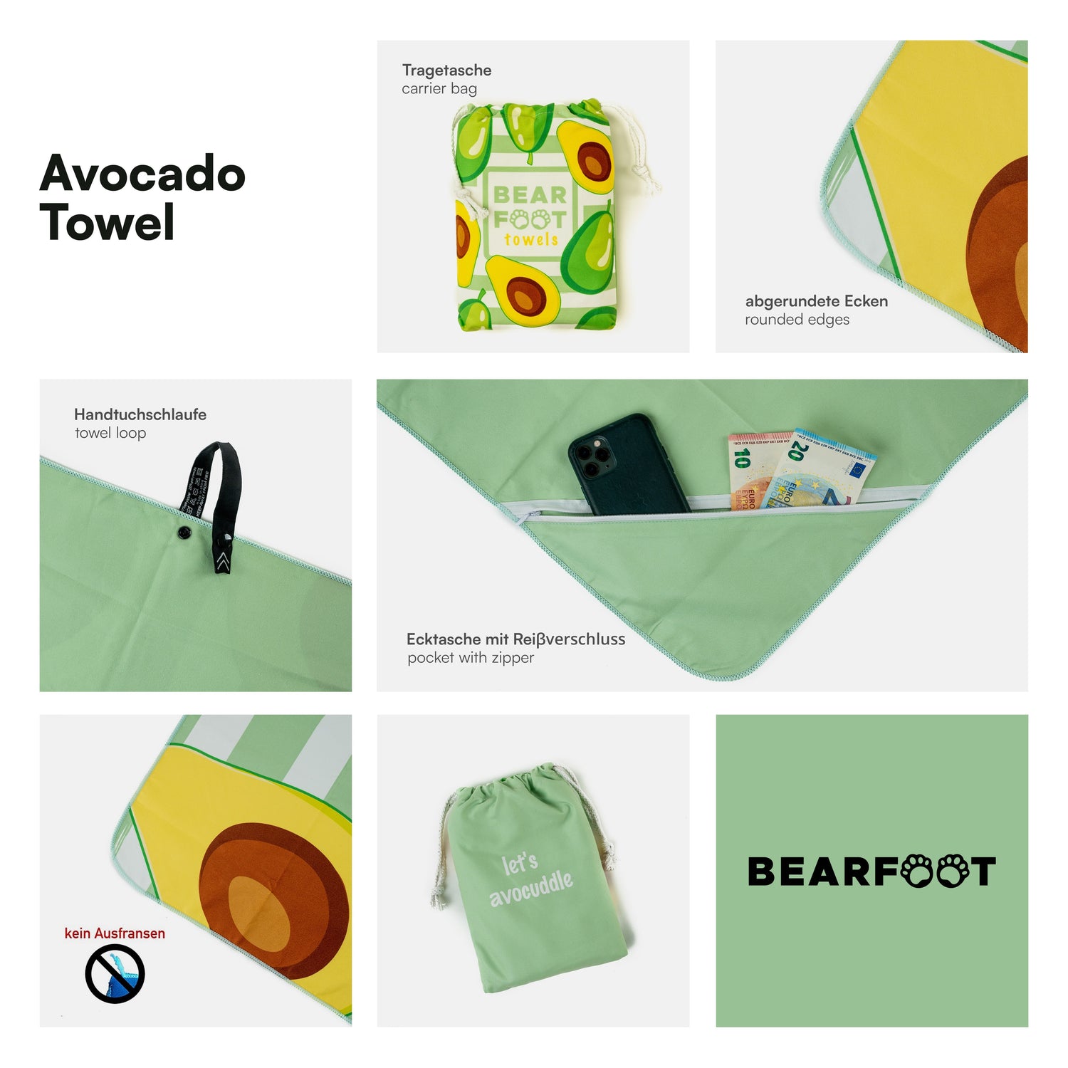 Avocado Strandlaken - Microfiber