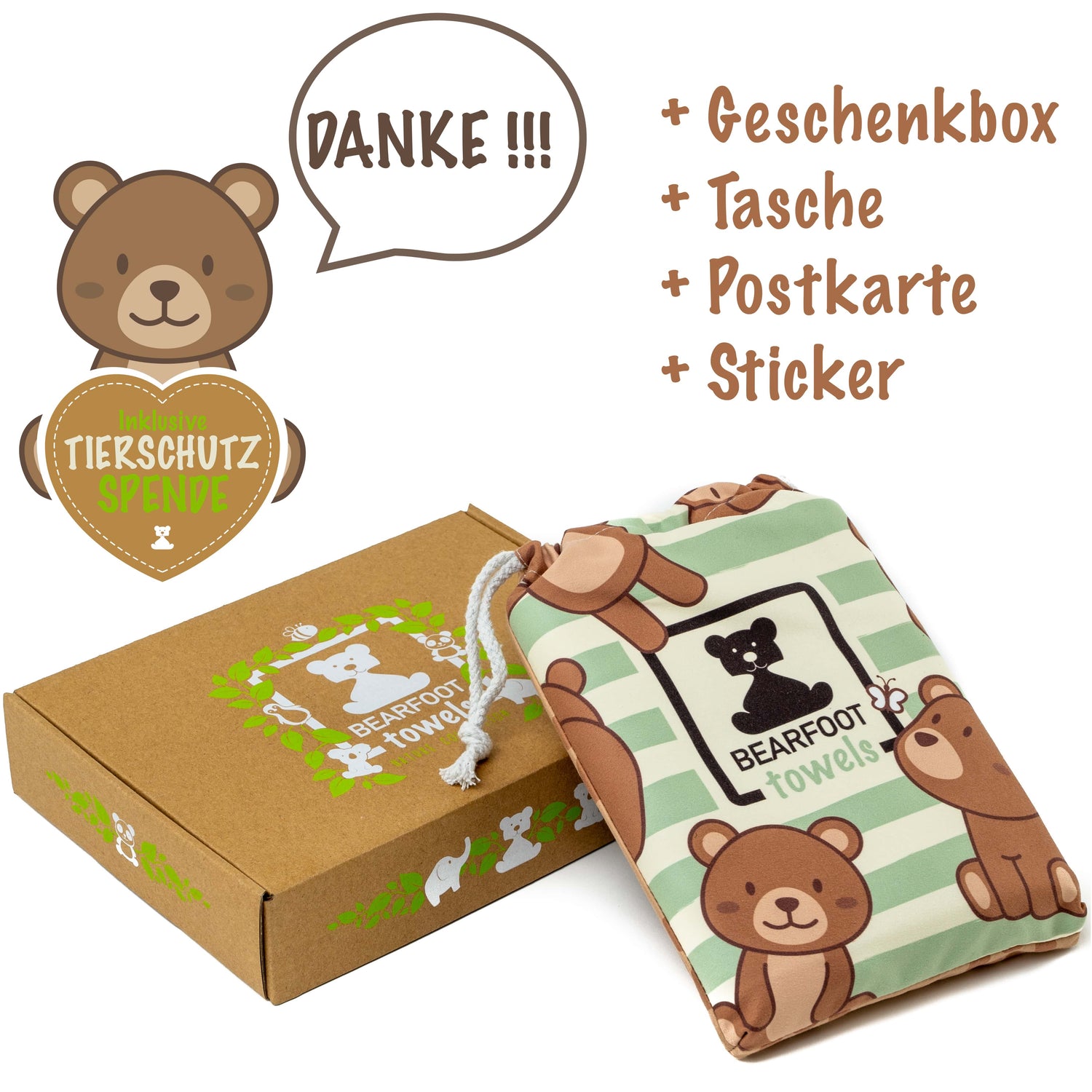 Beren Strandhanddoek - Microfiber