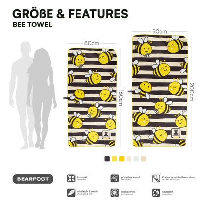 Serviette de Plage Abeille - Microfibre
