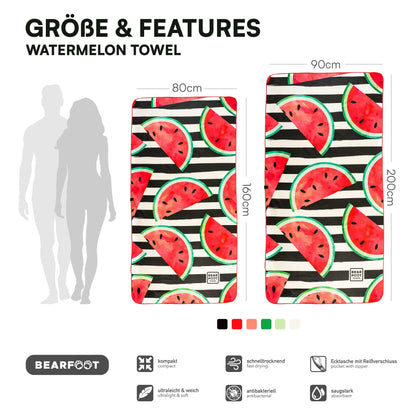 Microfiber beach towel - red watermelon